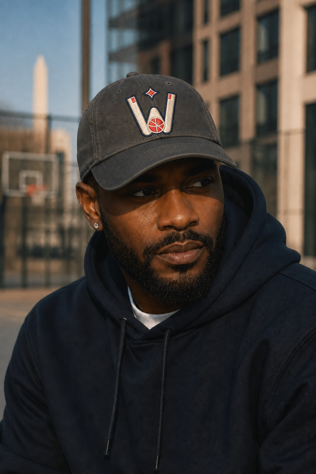District W charcoal organic cap